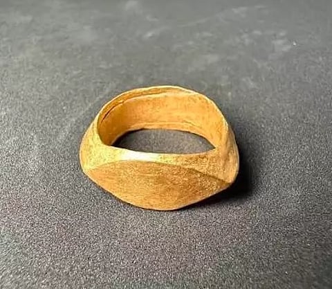 Gold ring found during excavation