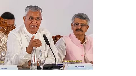 संयुक्त संसदीय समिति (JPC) के चेयरमैन पीपी चौधरी 'एक देश, एक चुनाव' पर जानकारी देते हुए