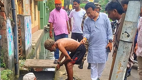 Howrah Waterlogging: MLA Rudranil Ghosh Inspects Drainage Work