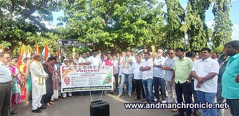 अंडमान में बदहाल सरकारी स्वास्थ्य सेवाओं के खिलाफ एएनटीसीसी का जोरदार प्रदर्शन