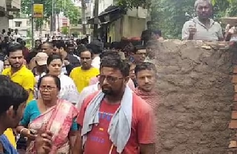 Uproar at Barasat Medical College over road closure; local residents stage protest.