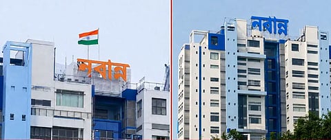 नवान्न हुआ भगवा रंग, प्रशासनिक भवन के साइनबोर्ड का बदला रंग