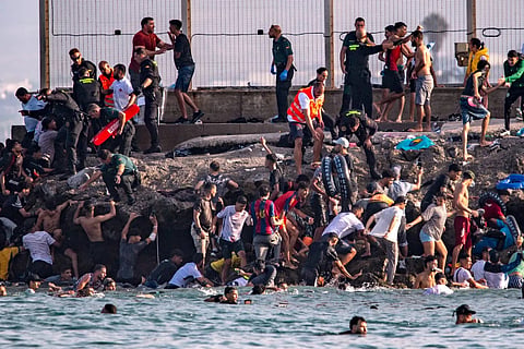 18 migrants die while crossing from Morocco into Spain's Ceuta