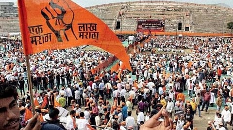 मराठा आरक्षण आंदोलन की एक तस्वीर