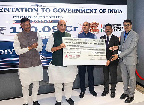 GRSE ने वित्त वर्ष 2025-26 के लिए ₹147.77 करोड़ का अंतरिम लाभांश दिया
