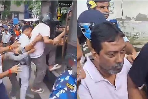 आरजी कर मामले में गिरफ्तार पूर्व चेयरमैन को कोर्ट ले जाते वक्त हंगामा, प्रदर्शनकारियों ने फेंके अंडे-पत्थर