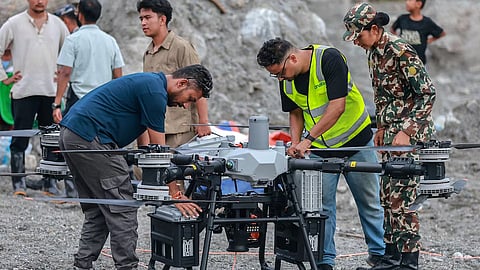 Army using drones to deliver flood relief in Nepal