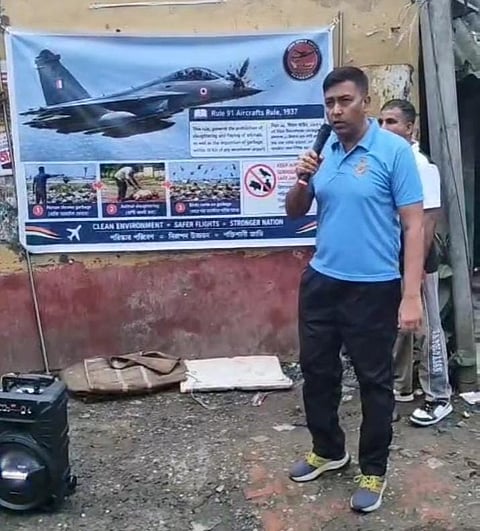 विमान हादसे का खतरा टालने हेतु वायुसेना ने चलाया अभियान