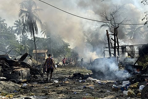 Airstrike near market in Myanmar; 33 dead