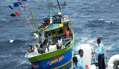 Sri Lankan Navy arrests nine Indian fishermen