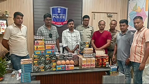 जब्त पटाखे