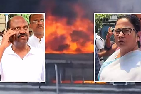 One click पर जानें राजभवन के निकट बिल्डिंग में लगी आग से जुटी सारी जानकारी