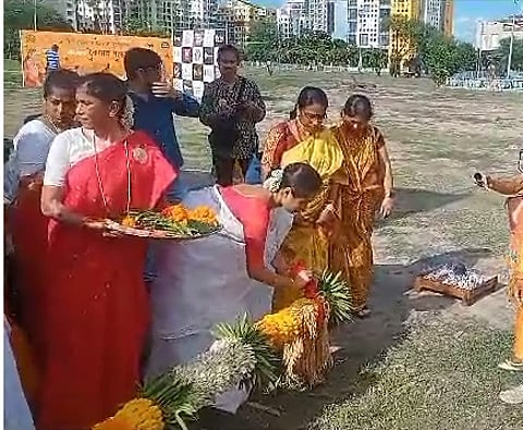 न्यू टाउन सार्वजनीन दुर्गा पूजा कमेटी की खूंटी पूजा सम्पन्न