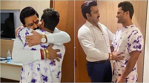 खत्म हुआ सालों पुराना झगड़ा, दुश्मनी भूल गले मिले Pawan – Khesari