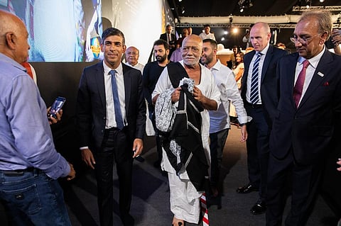 Inside Pics : रामकथा में शामिल हुए ब्रिटिश प्रधानमंत्री ऋषि सुनक