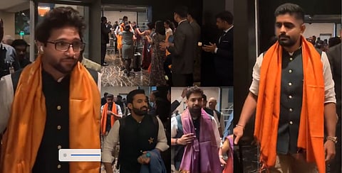 World Cup 2023: वर्ल्ड कप के लिए हैदराबाद पहुंची PAK टीम, भगवा शॉल पहनाकर हुआ स्वागत