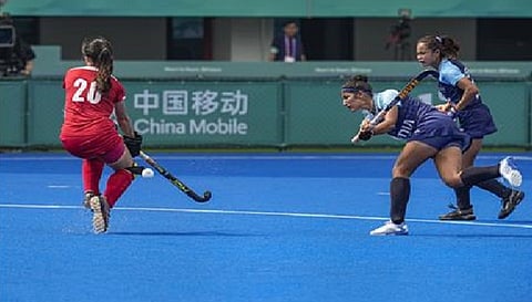 Asian Games 2023: भारतीय लड़कियों ने सिंगापुर को 13-0 से रौंदा, संगीता ने दागे तीन गोल