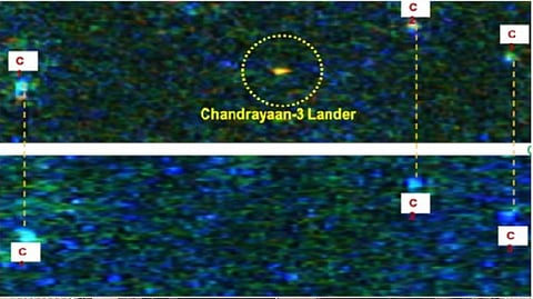 चंद्रयान-3 का विक्रम लैंडर (सोर्स- ISRO/Twitter)