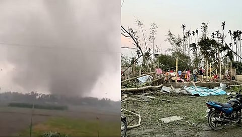 जलपाईगुड़ी में तूफान ने मचाई तबाही, वीडियो हुआ वायरल