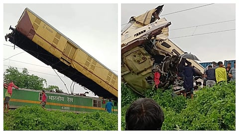 Train Accident: न्यू जलपाईगुड़ी ट्रेन हादसे की भयावह तस्वीरें, हेल्पलाइन नंबर भी जारी