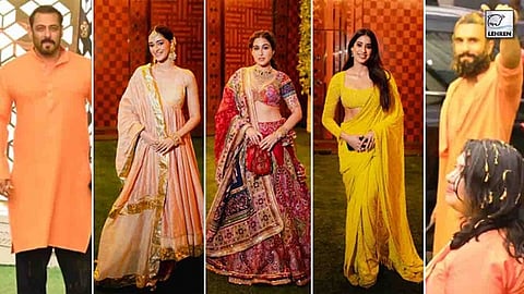 Anant-Radhika : सितारों पर चढ़ा अनंत अंबानी और राधिका मर्चेंट की हल्दी का रंग, देखें Photos !