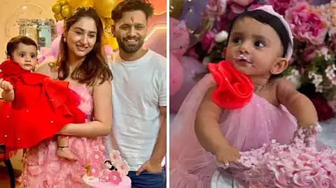 राहुल वैद्य और दिशा परमार ने मनाया बेटी नव्या का पहला बर्थडे