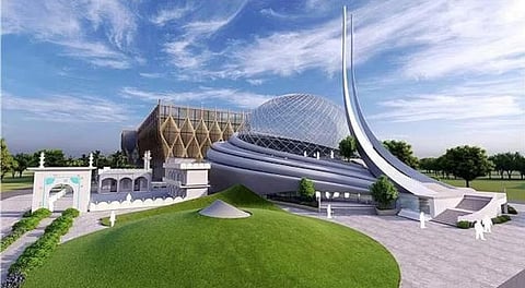 अयोध्या में बनने वाली मस्जिद का प्रारूप।