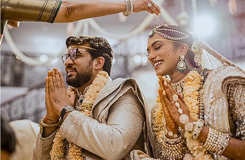 पीवी सिंधु ने साझा की शादी की तस्वीरें