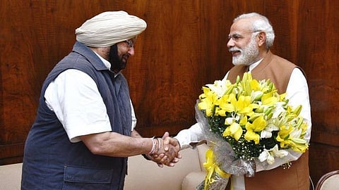 Amarinder Singh and Narendra Modi