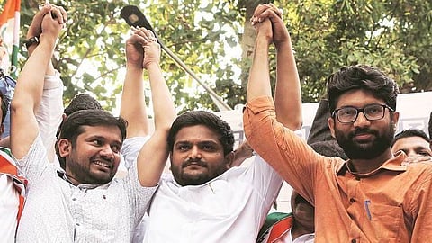 Kanhaiya Kumar, Hardik Patel and Jignesh Mevani