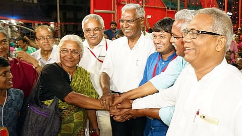 D.Raja and Kanhaiya Kumar