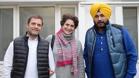 Rahul Gandhi, Priyanka Gandhi and Navjot Singh Sidhu