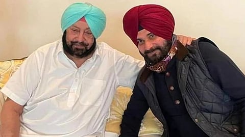 Amarinder Singh and Navjot Singh Sidhu