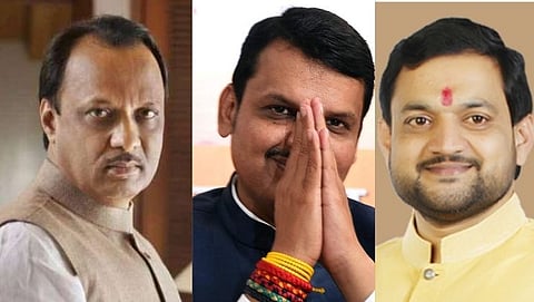Ajit Pawar-devendra Fadnavis-Sunil Shelke