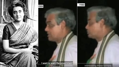 Indira Gandhi and Atal Bihari Vajpayee