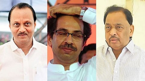 Ajit pawar- Uddhav Thackeray- Narayan Rane