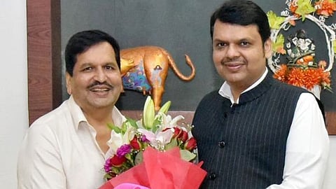 Mangal Prabhat Lodha and Devendra Fadnavis