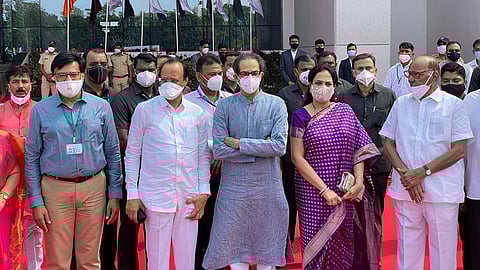 Ajit Pawar, Uddhav Thackeray, Sharad Pawar