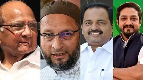 sharad pawar-Asaduddin Owaisi-mahesh kote- Farooq Shabdi