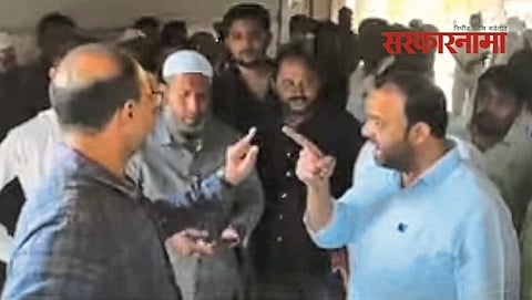 Ex MLA Asif Shaikh & Tahsildar Chandrajeet Rajput.