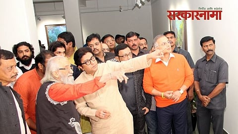 Raj Thakrey with late Babasaheb Purandare