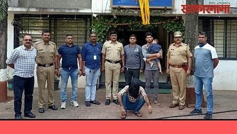 Nashik police with rescued child
