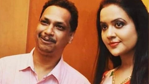 Amruta Fadnavis with Jaydeep Rana.