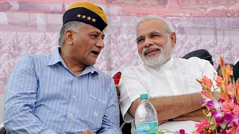 V.K.Singh and Narendra Modi