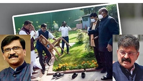 sanjay raut, jitendra awhad