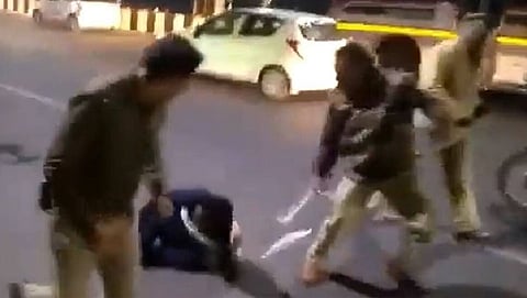 Lathi Charge on Teachers