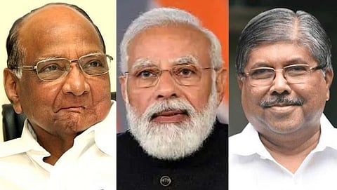 sharad Pawar-Narendra Modi-chandrakant Patil
