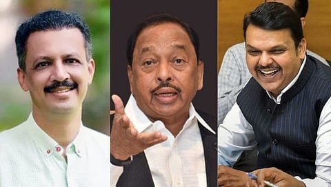 Milind Narvekar, Narayan Rane, Devendra Fadnavis