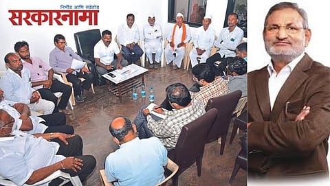 Bharat Kokate with panel candidates.