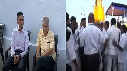 Sameer Wankhede with Prakash Ambedkar in Mumbai